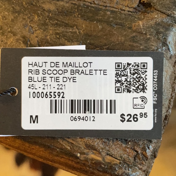 Garage blue tie dye high waste tiny bikini - Picture 4 of 5